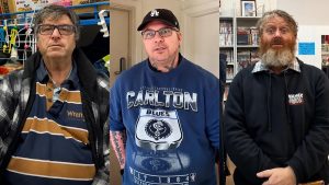 Three SALT Foundation participants featured in video testimonials about their NDIS support and personal journeys.